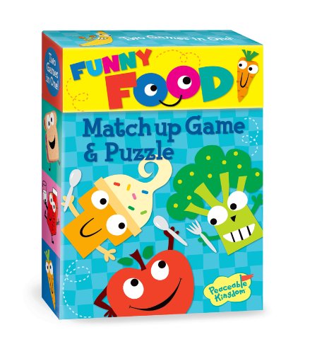 Funny Food 2-In-1 Match Up Memory Game & Floor Puzzle