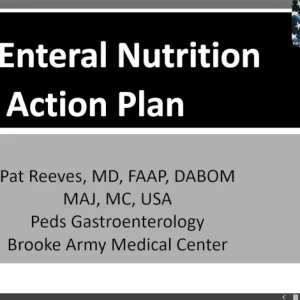 Enteral Nutrition Action Plan